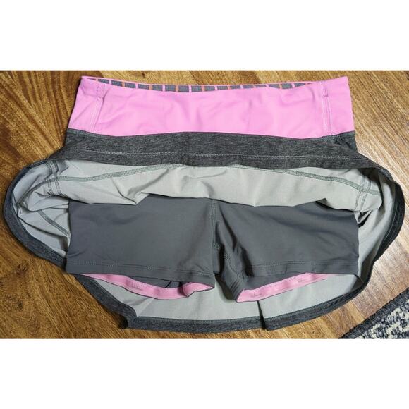Lululemon Skirt Womens 4 Gray Pace Rival II Skort Short Liner Pockets Run Tennis - Picture 5 of 5